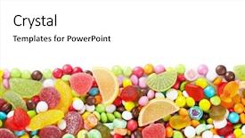  Presentation with jelly - Colorful presentation theme enhanced with colorful candies jelly and marmalade backdrop and a white colored foreground