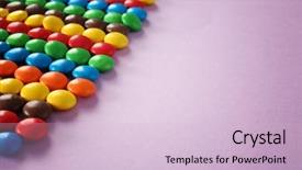  Presentation with color - Audience pleasing slide set consisting of colorful candies on color background backdrop and a lemonade colored foreground