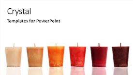  Presentation with candles - Cool new PPT layouts with colorful candles in a row backdrop and a white colored foreground