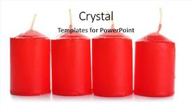  Presentation with white candles - PPT theme with colorful candles on white background background and a cream colored foreground