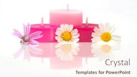  Presentation with candles - Audience pleasing slide set consisting of colorful-candles-with-flowes backdrop and a cream colored foreground