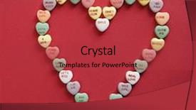  Presentation with candy heart - Cool new presentation with piles of euros on financial data suggesting financial activity backdrop and a gray colored foreground