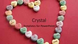  Presentation with candy heart - Presentation design with old concrete wall with a space to write background and a gray colored foreground
