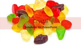  Presentation with candy - Slide deck featuring colorful-candy-isolated-on-white background and a red colored foreground