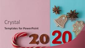  Presentation with christmas candy - Presentation theme consisting of colorful-candy-lollipops-christmas-candy background and a soft green colored foreground