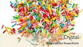  Presentation with sprinkles - Beautiful theme featuring up isolated on white background backdrop and a blonde colored foreground