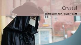  Presentation with festival masks - Slide deck consisting of colorful-carnival-beautiful-masks background and a mint green colored foreground