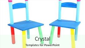 Presentation with music colorful for kids - Colorful slide set enhanced with colorful chairs for little kids backdrop and a  colored foreground