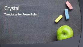  Presentation with chalk - Theme enhanced with colorful chalk and apple background and a gray colored foreground