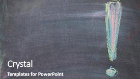  Presentation with chalk - Presentation theme enhanced with colorful chalk exclamation mark background and a dark gray colored foreground