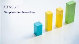  Presentation with white bricks - Cool new theme with colorful-chart-made-up backdrop and a sky blue colored foreground