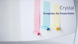  Presentation with stuck - Colorful PPT theme enhanced with colorful-chart-made-up backdrop and a sky blue colored foreground