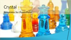  Presentation with flower border colorful made - Amazing theme having colorful chess made of glass backdrop and a blonde colored foreground