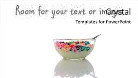  Presentation with childrens - Presentation featuring colorful childrens breakfast cereal loops background and a  colored foreground