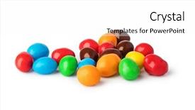  Presentation with chocolate - Slides featuring colorful chocolate buttons background and a white colored foreground