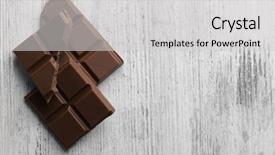  Presentation with chocolate - Slide set consisting of colorful chocolates - black chocolate pieces on color background and a light gray colored foreground