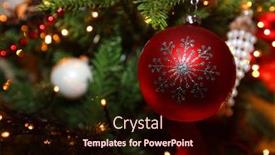  Presentation with islamic decorations decoration and motif - Presentation design with colorful-christmas-decorations background and a wine colored foreground