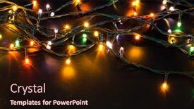  Presentation with christmas lights - Amazing theme having colorful-christmas-lights-background backdrop and a wine colored foreground
