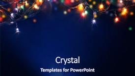  Presentation with lights - Amazing PPT theme having colorful christmas lights background backdrop and a navy blue colored foreground