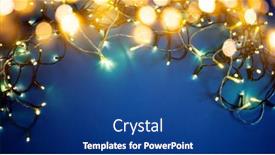  Presentation with christmas lights - Presentation design featuring colorful-christmas-lights-holiday-background background and a ocean colored foreground