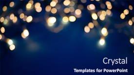  Presentation with christmas lights - Slide deck with colorful-christmas-lights-holiday-background background and a navy blue colored foreground