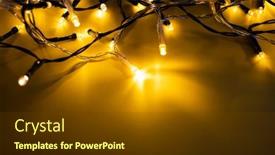  Presentation with lights - Slides enhanced with colorful-christmas-lights-holiday-background background and a tawny brown colored foreground