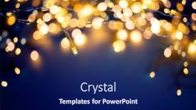  Presentation with christmas lights - Slide deck with colorful-christmas-lights-holiday-background background and a navy blue colored foreground