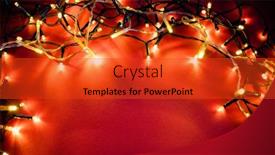  Presentation with christmas lights - Slide set with colorful-christmas-lights-holiday-background background and a red colored foreground