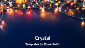  Presentation with blue lights - Cool new slides with colorful christmas lights on blue backdrop and a black colored foreground