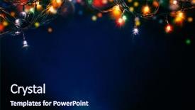  Presentation with christmas lights - Slide deck enhanced with colorful christmas lights background and a navy blue colored foreground