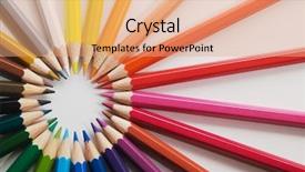  Presentation with color coklat susu - Amazing slides having colorful circle objects preschool preschool - color pencils backdrop and a  colored foreground