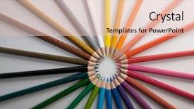  Presentation with indian pastel color - Beautiful PPT theme featuring colorful circle objects preschool preschool - color pencils backdrop and a lemonade colored foreground