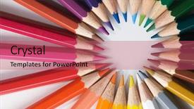  Presentation with children of color - Slide deck consisting of colorful circle objects preschool preschool - color pencils background and a coral colored foreground