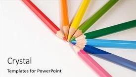  Presentation with color coklat susu - Audience pleasing slides consisting of colorful circle objects preschool preschool - color pencils backdrop and a  colored foreground