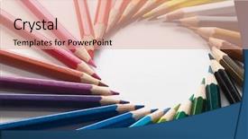  Presentation with children of color - Amazing presentation theme having colorful circle objects preschool preschool - color pencils backdrop and a coral colored foreground