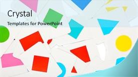  Presentation with geometric shapes - Presentation theme enhanced with colorful circle objects preschool preschool - educational cards with color geometric background and a arctic colored foreground