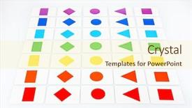  Presentation with geometric shapes - Colorful PPT theme enhanced with colorful circle objects preschool preschool - educational cards with color geometric backdrop and a  colored foreground