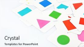  Presentation with geometric shapes - Colorful PPT layouts enhanced with colorful circle objects preschool preschool - educational cards with color geometric backdrop and a cool aqua colored foreground