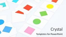  Presentation with geometric shapes - Cool new presentation design with colorful circle objects preschool preschool - educational cards with color geometric backdrop and a sky blue colored foreground