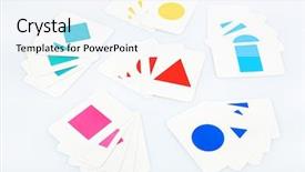  Presentation with geometric shapes - Colorful PPT theme enhanced with colorful circle objects preschool preschool - educational cards with color geometric backdrop and a sky blue colored foreground