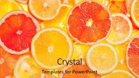  Presentation with citrus - Beautiful slide deck featuring colorful citrus fruit - lemon orange backdrop and a yellow colored foreground