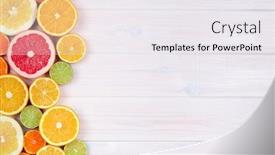  Presentation with citrus - Audience pleasing presentation theme consisting of colorful-citrus-fruits-on-white backdrop and a white colored foreground