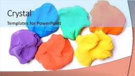  Presentation with clay - Slide deck having colorful clay rainbow background and a  colored foreground