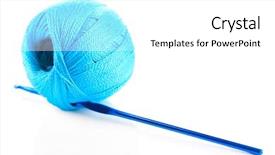  Presentation with crochet - Amazing slide deck having hooks balls yarn - colorful clew with crochet hook backdrop and a white colored foreground