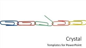  Presentation with green office - Slide deck with team red yellow blue green - office colorful clip chain background and a white colored foreground