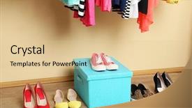  Presentation with closet - Audience pleasing slide deck consisting of colorful clothes and shoes backdrop and a lemonade colored foreground