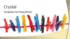  Presentation with laundry - Cool new theme with colorful clothes pins for hanging backdrop and a white colored foreground