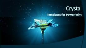  Presentation with cocktail party - Audience pleasing presentation theme consisting of colorful cocktail in glass with splashes and lemon on dark background party club entertainment mixed light backdrop and a navy blue colored foreground