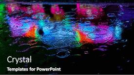  Presentation with reflection - Amazing presentation theme having colorful-colors-at-night backdrop and a black colored foreground