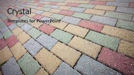  Presentation with yellow brick road - Slide deck featuring fried shrimp on a plate background and a lemonade colored foreground